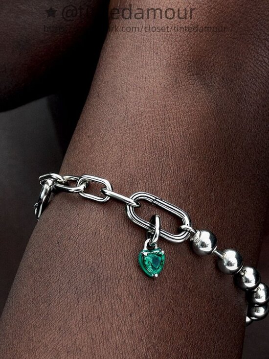 Pandora Pandora ME Green Chakra Heart Mini Dangle Charm - Picture 2 of 2